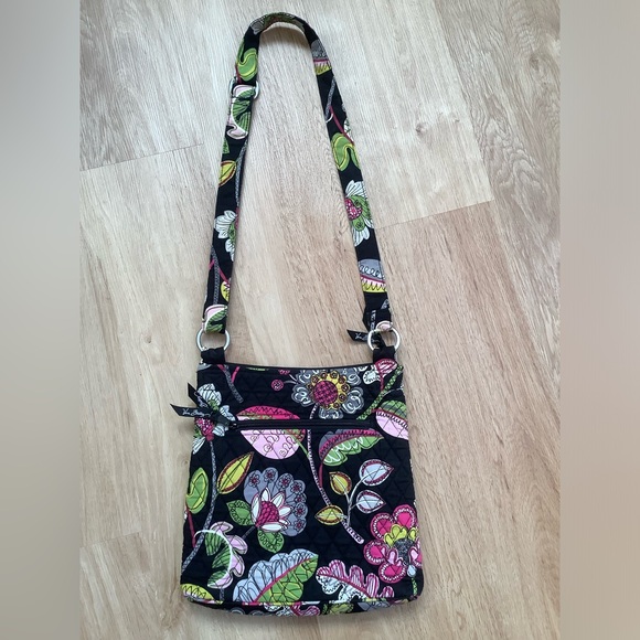 Vera Bradley retired Moon Blooms hipster purse bag crossbody colorful floral - Picture 4 of 7